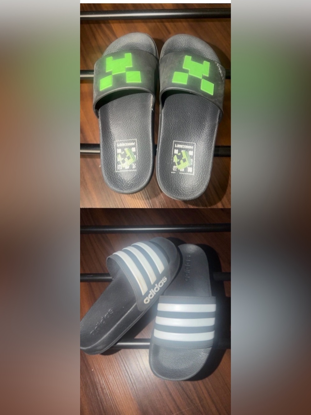 Adidas Slide Sandals & Minecraft Slides
